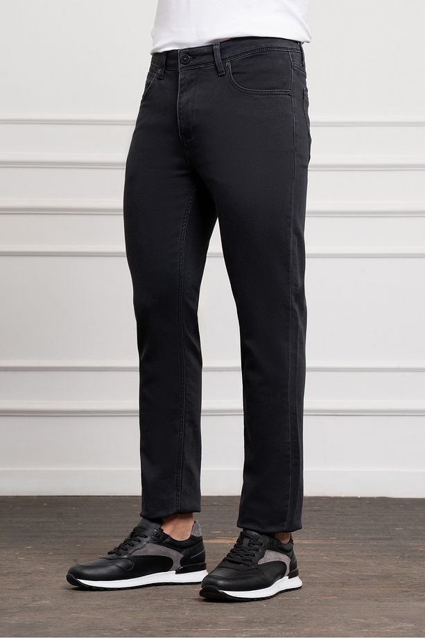 Erkek Antrasit Mevsimlik Pamuk 5 Cep Dynamic Fit Jean Pantolon - 2