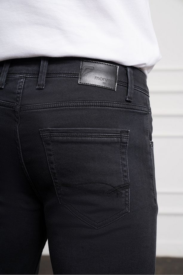 Erkek Antrasit Mevsimlik Pamuk 5 Cep Dynamic Fit Jean Pantolon - 5