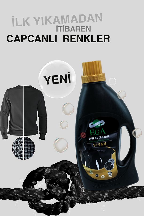 2'li Power Jel Siyah Sıvı Yıkama Deterjanı 1100 ml - 5