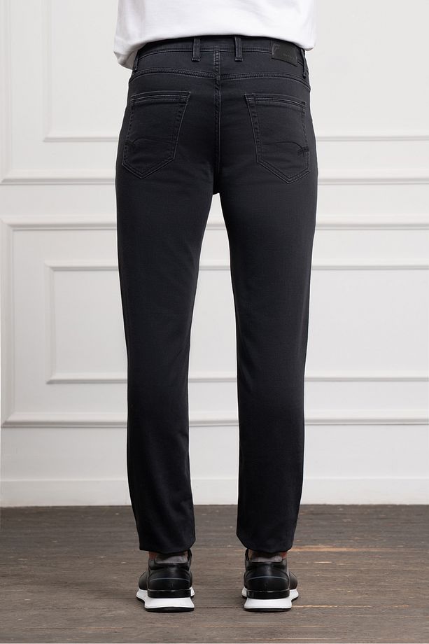 Erkek Antrasit Mevsimlik Pamuk 5 Cep Dynamic Fit Jean Pantolon - 4