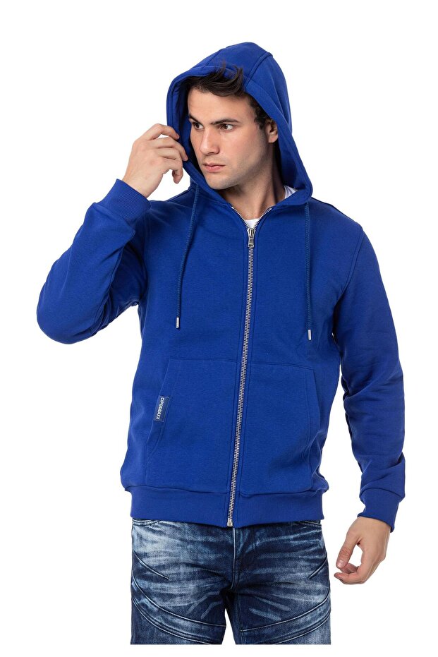 CL556 Erkek Basic Zip Sweatshirt - 2