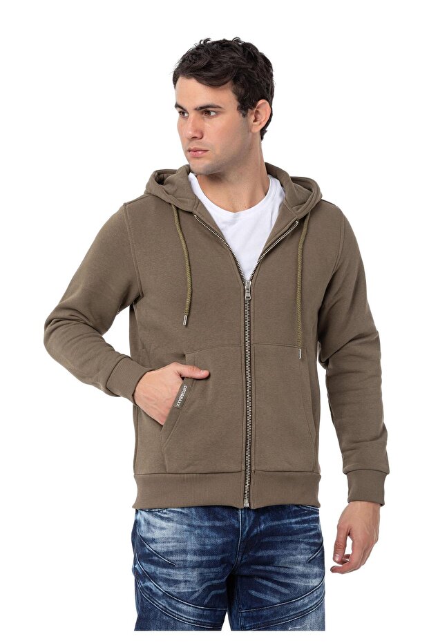 CL556 Erkek Basic Zip Sweatshirt - 2