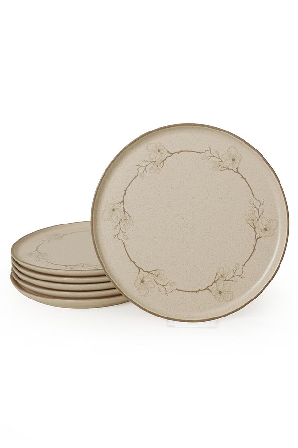 Taupe Bloom Nordıc Servis Tabağı 28 Cm 6 Adet 22528 - 5