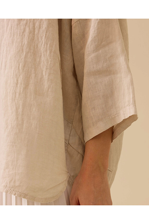 Hakim Yaka Düğmeli Gömlek - 5