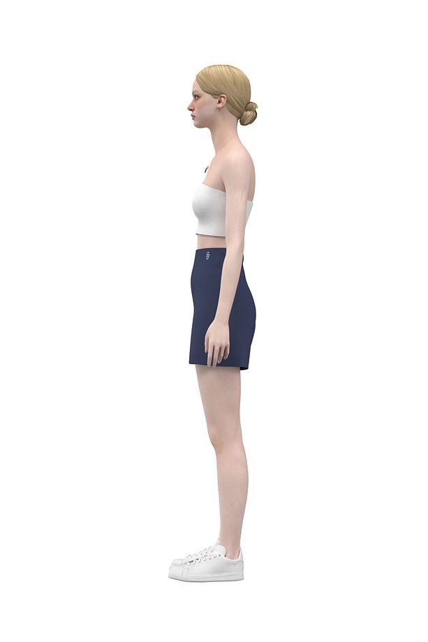 Relaxed Fit Dokuma İndigo Şort - 5