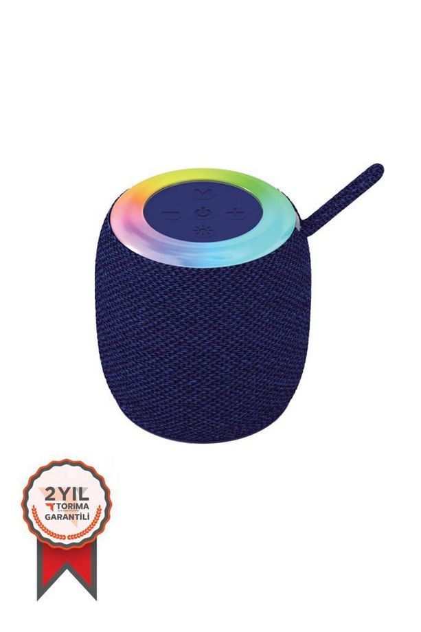 D10 Taşınabilir Rgb Ledli Bluetooth Hoparlör Usb-fm Radyo Açık Mavi - 1