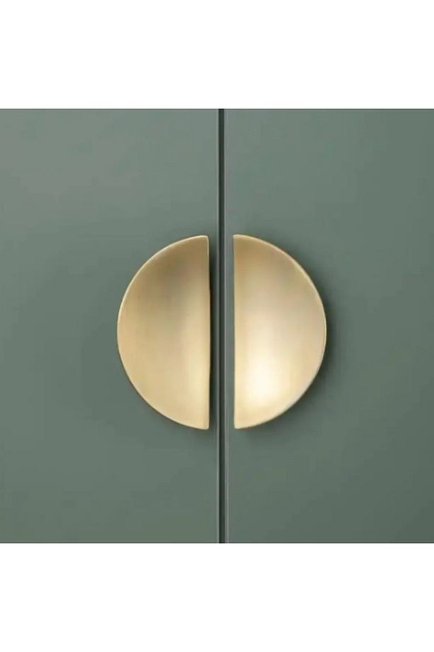 4716 Yarım Daire Kulp Oval Gold Branch Renk Tek Adet 32 Mm - 1