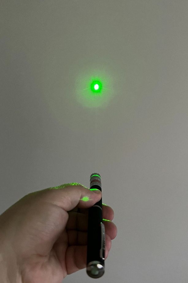Green Pointer Lazer Güçlü Yeşil Gece Işığı Beş Modlu ( 5 Adet Başlık ) - 7