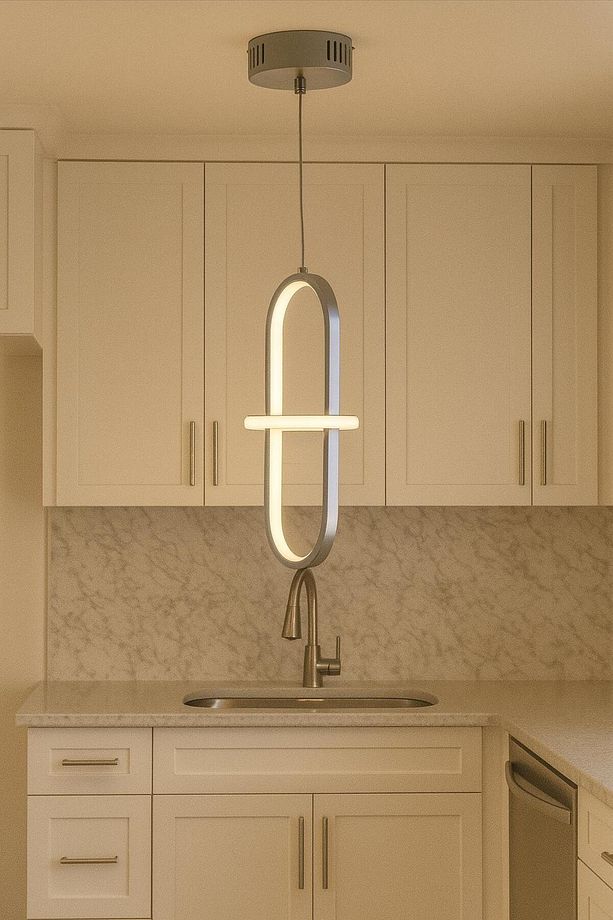 TT006-1-KR-BYR TT Aydınlatma BEYAZ IŞIK LED Minyon Modeli Tekli Krom Kaplama Led Avize - 2