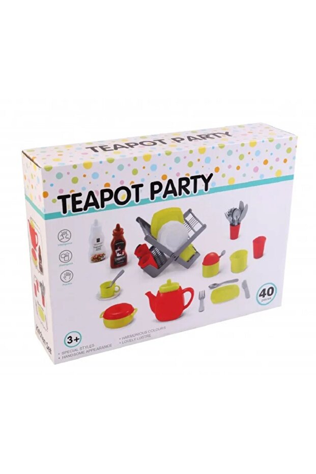 طقم حفل شاي مكون من 40 قطعة - 1