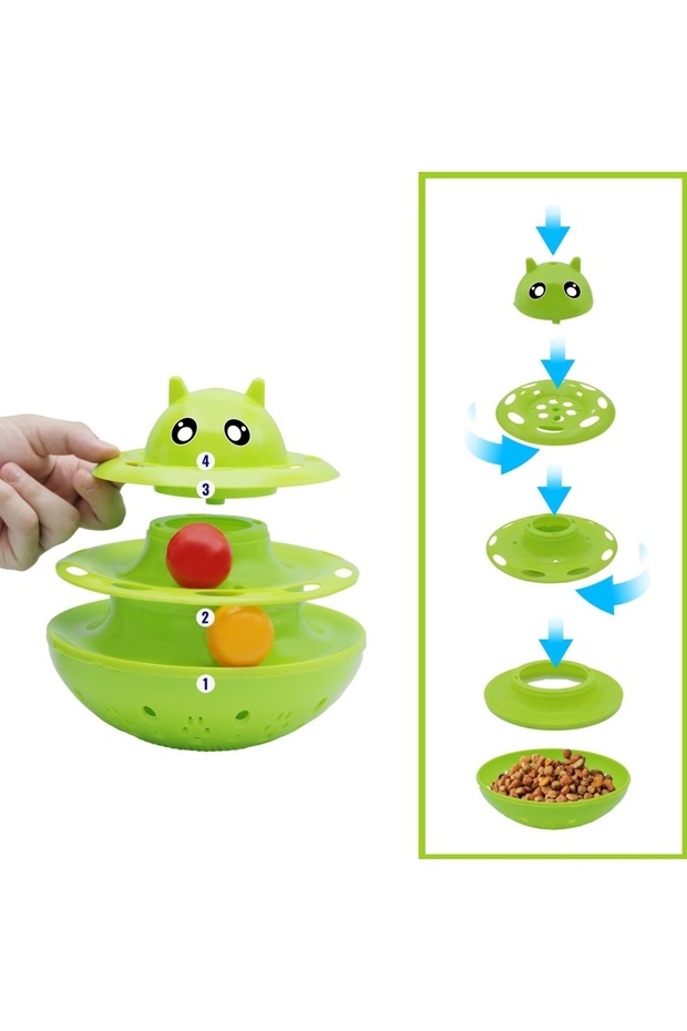 Hacı Yatmaz Cat Dog Toy with Food Reward Bowl