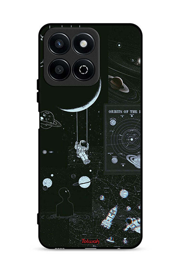 غطاء حماية لهاتف Honor Play 60 Plus 5G بتصميم مدارات الكواكب