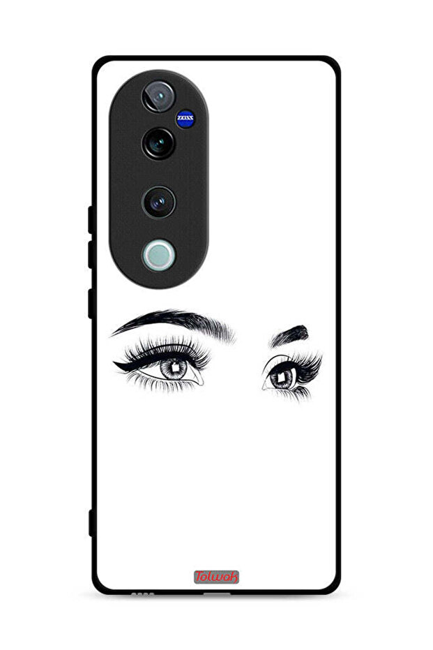 غطاء حماية لهاتف Vivo S19 Pro 5G برسومات عيون فنية