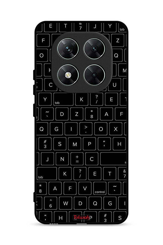 غطاء حماية لهاتف Xiaomi Poco X7 5G بنمط مفاتيح لوحة المفاتيح العشوائية
