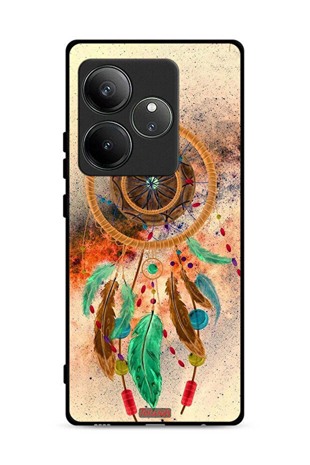 غطاء حماية لهاتف Realme GT 6 5G بتصميم ماندالا ريش معلق