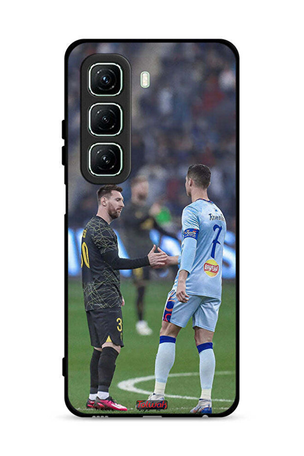 غطاء حماية لهاتف Infinix Hot 50 5G ميسي ورونالدو