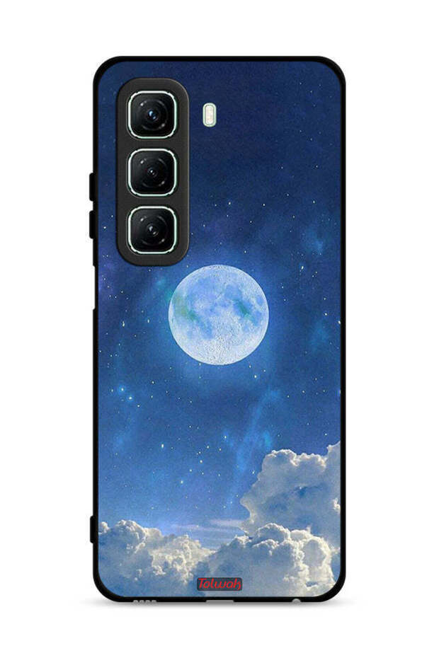 غطاء حماية لهاتف Infinix Hot 50 5G بطبعة غيوم القمر