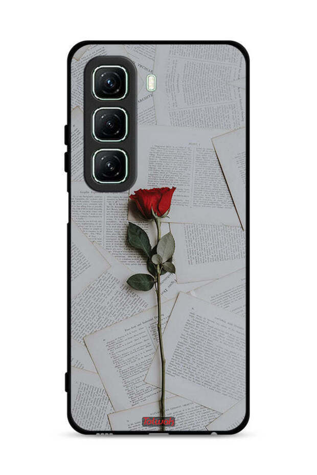 غطاء حماية لجهاز Infinix Hot 50 5G وردي على ورق