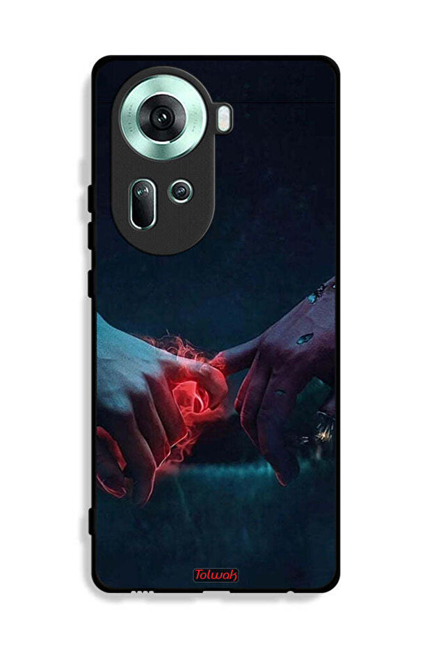غطاء حماية لهاتف Oppo Reno11 5G بتصميم "أيدي محترقة"