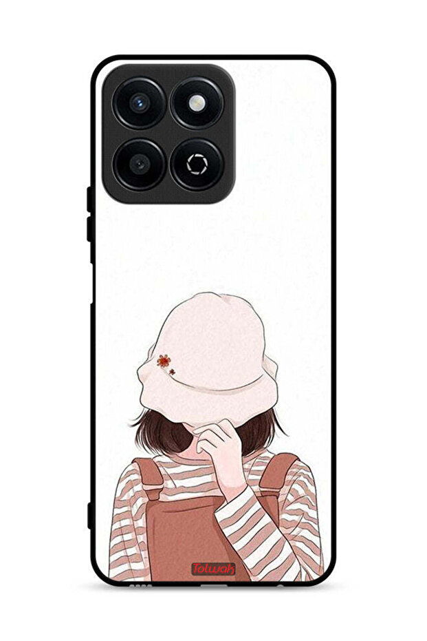 غطاء حماية لهاتف Honor Play 60 Plus 5G مع غطاء للوجه من القبعة