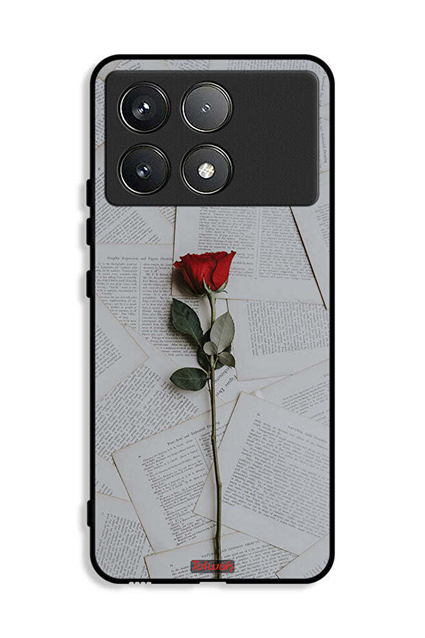 غطاء حماية لهاتف Xiaomi Redmi K70E 5G وردي على ورق