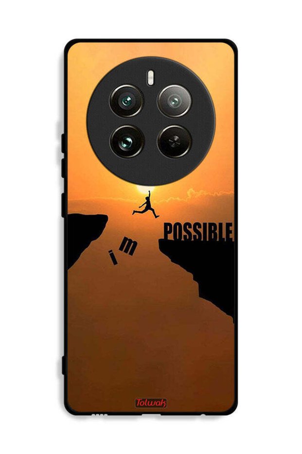 غطاء حماية لهاتف Realme 12 Pro Plus 5G مطبوع عليه عبارة "أنا ممكن"
