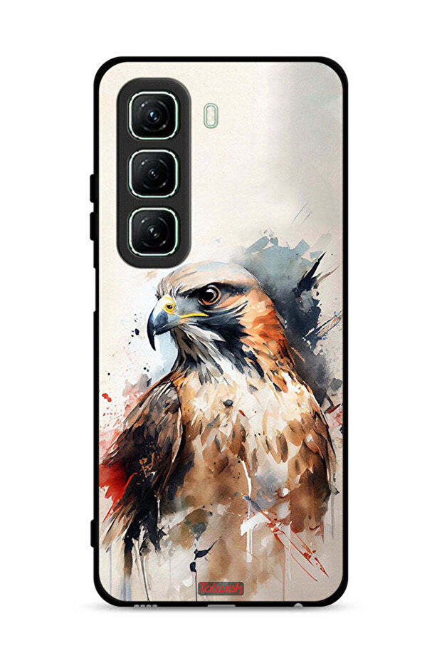 غطاء حماية لهاتف Infinix Hot 50 5G بتصميم نسر تجريدي