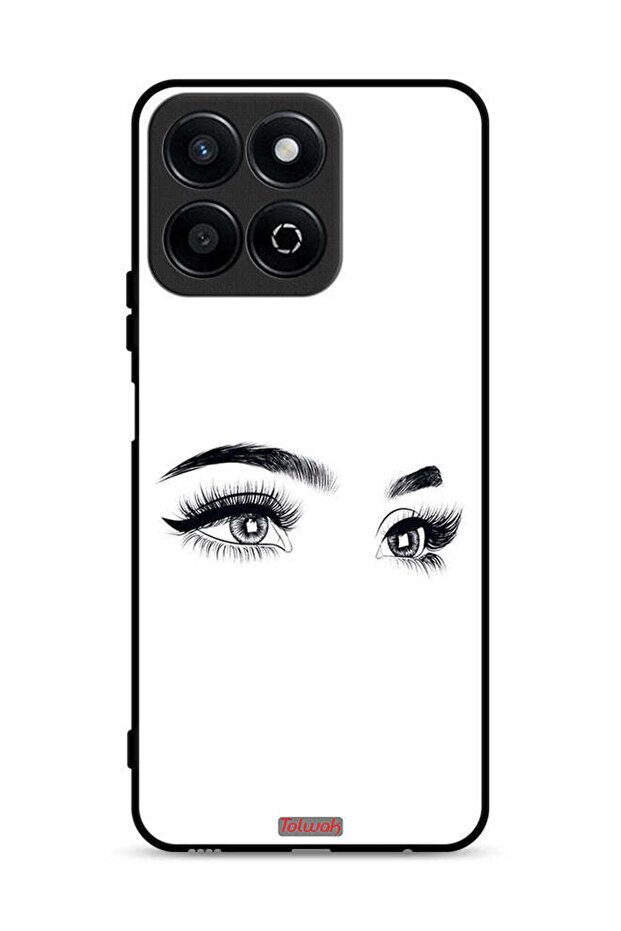 غطاء حماية لهاتف Honor Play 60 Plus 5G برسومات عيون فنية