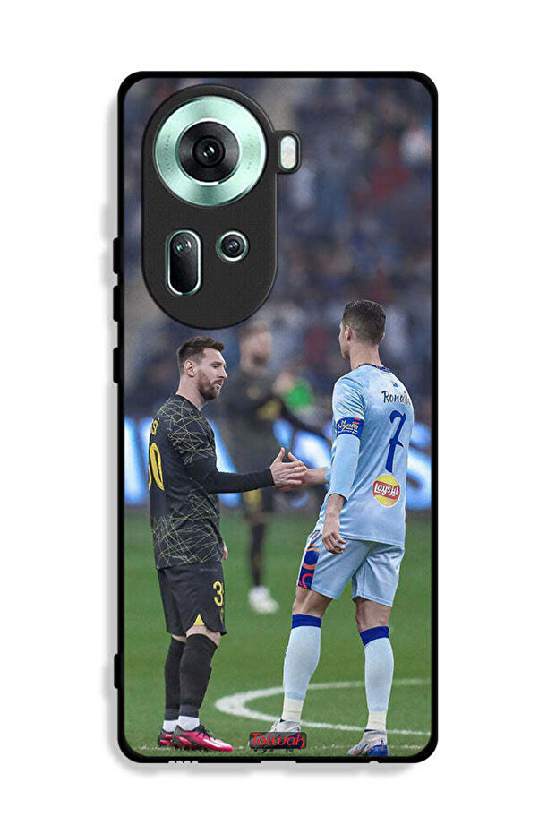 غطاء حماية لهاتف Oppo Reno11 5G ميسي ورونالدو