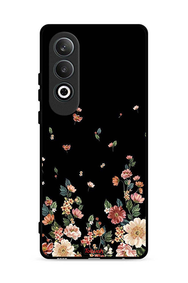 غطاء حماية لهاتف Oppo K12 Plus 5G مع زهور صغيرة في الأسفل