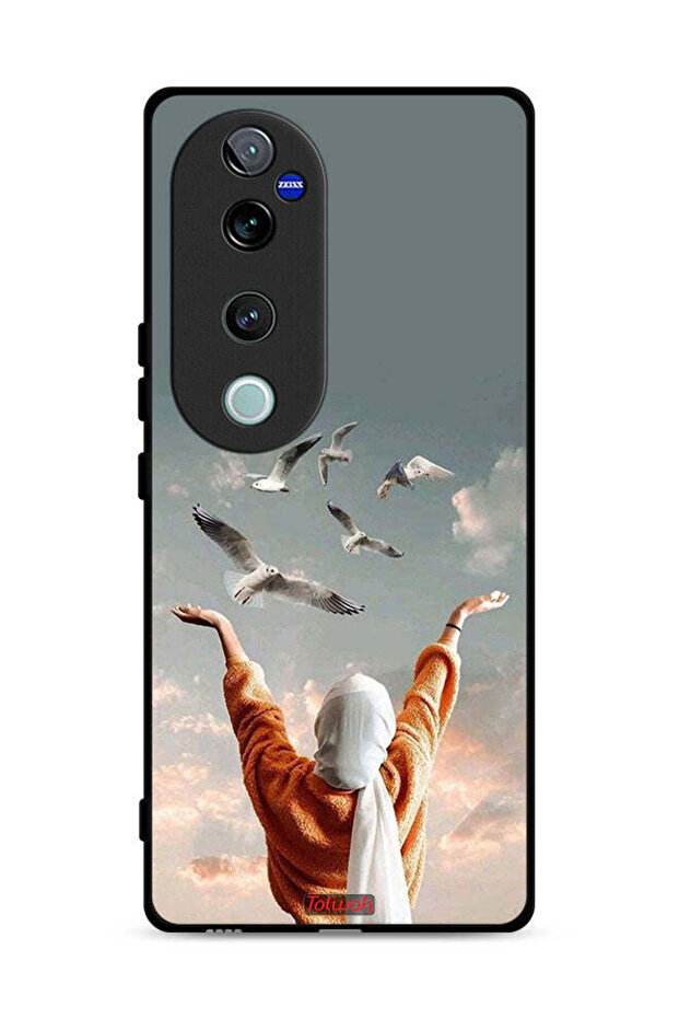 غطاء حماية لهاتف Vivo S19 Pro 5G بتصميم طيور تحلق