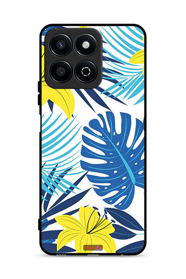 غطاء حماية لهاتف Honor Play 60 Plus 5G برسومات ريش وزهور