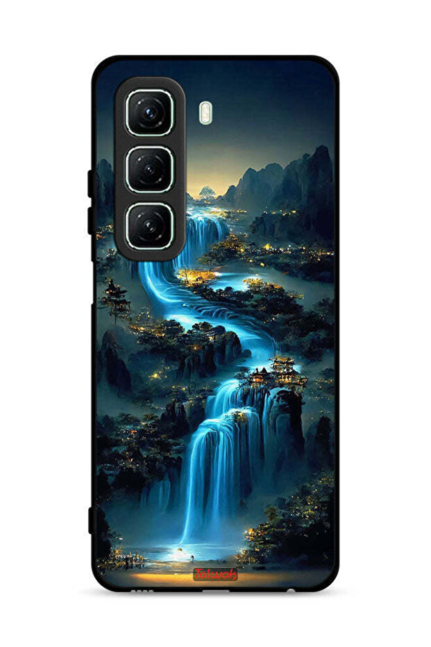 غطاء حماية لهاتف Infinix Hot 50 5G بتصميم شلال فني