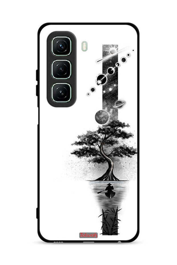 غطاء حماية لهاتف Infinix Hot 50 5G برسومات فنية من الفضاء الأرضي