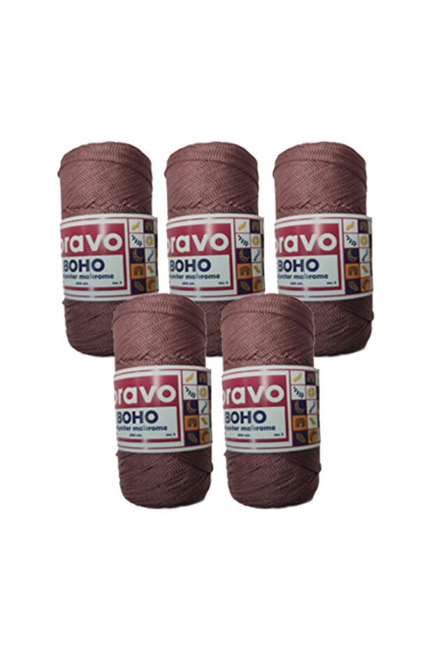 Boho Polyester Macrame Cord 4mm Pack of 5 – Durable and Non-Pilling