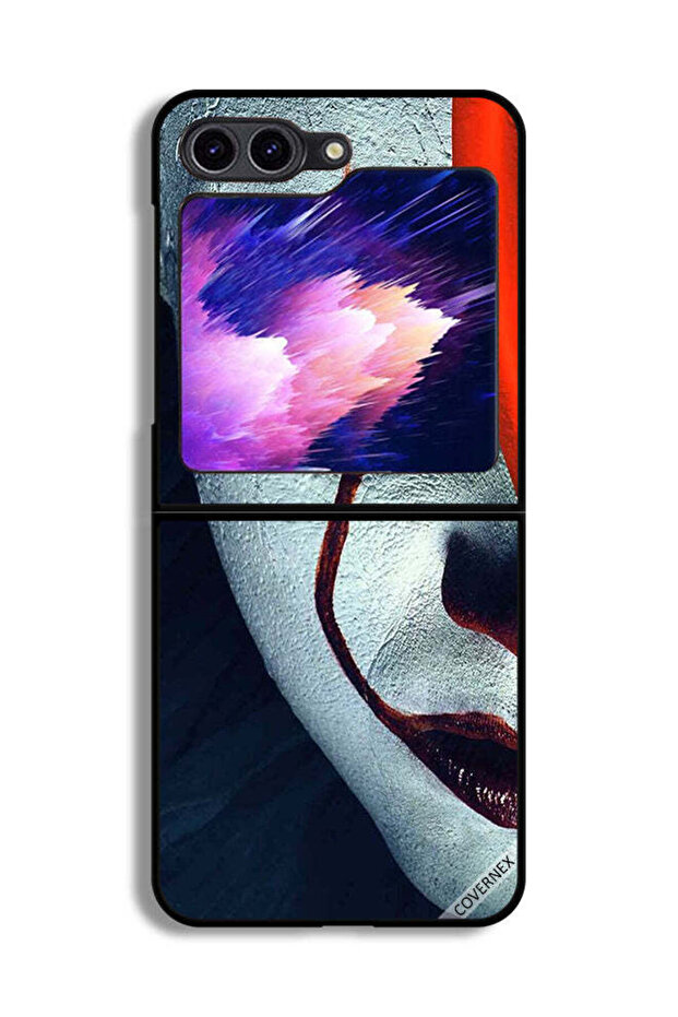غطاء حماية لهاتف Samsung Galaxy Z Flip6 بتصميم نصف وجه الجوكر