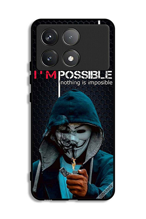 غطاء حماية لهاتف شاومي ريدمي K70 برو - خلفية "أنا ممكن، لا شيء مستحيل"