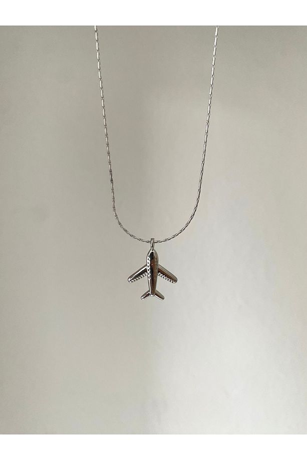 Minimal Uçak Charm Kolye - 2