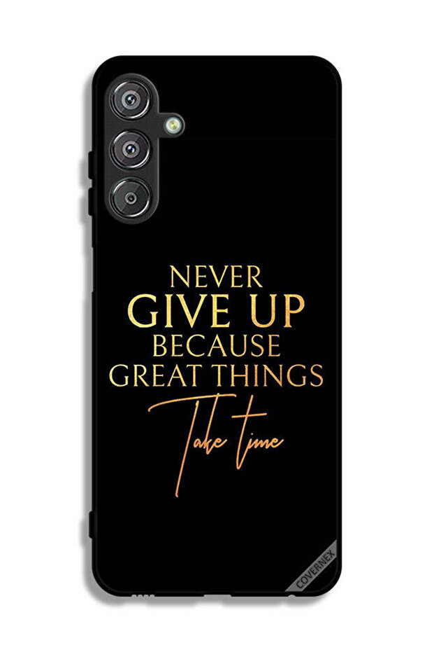 غطاء حماية لهاتف Samsung Galaxy M15 5G لا تستسلم أبدًا لأن الأشياء العظيمة تستغرق وقتًا