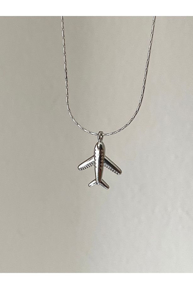 Minimal Uçak Charm Kolye - 1