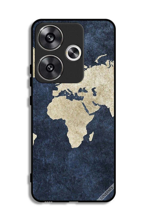 Xiaomi Redmi Turbo 3 5G Protective Case Cover Map On Jeans Pattern