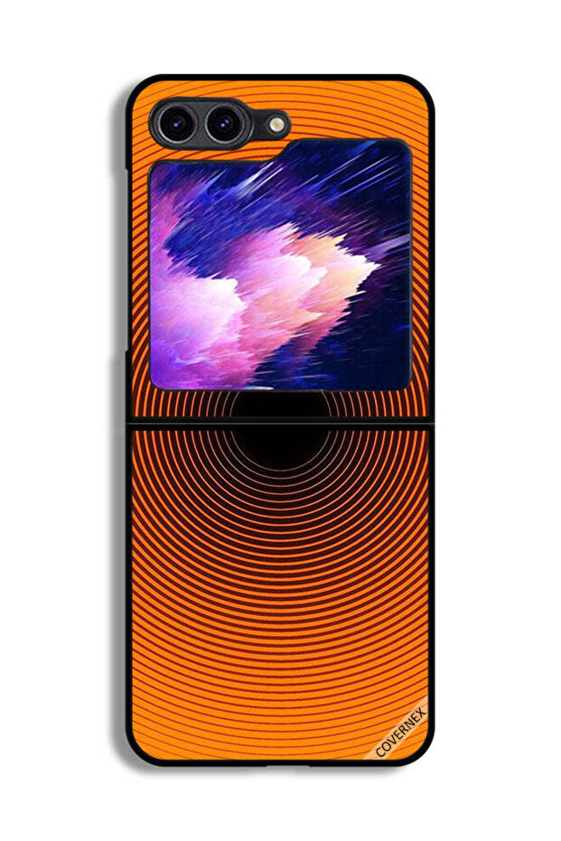 غطاء حماية لهاتف Samsung Galaxy Z Flip6 بنقشة دوائر