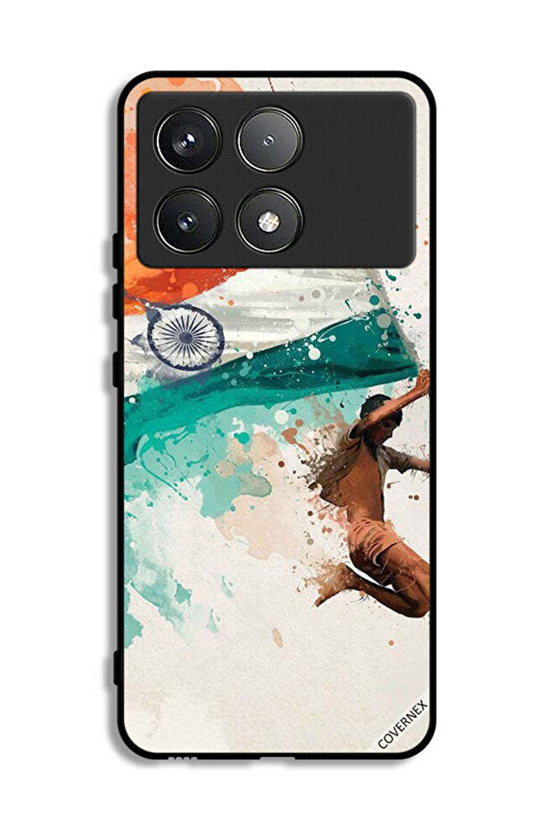 غطاء حماية لهاتف Xiaomi Redmi K70 Pro يحمل علم الهند أثناء الطيران