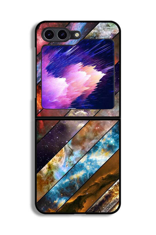 غطاء حماية لهاتف Samsung Galaxy Z Flip6 بنمط خطوط