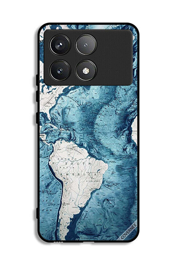 غطاء حماية لهاتف Xiaomi Poco F6 Pro - رسم خريطة