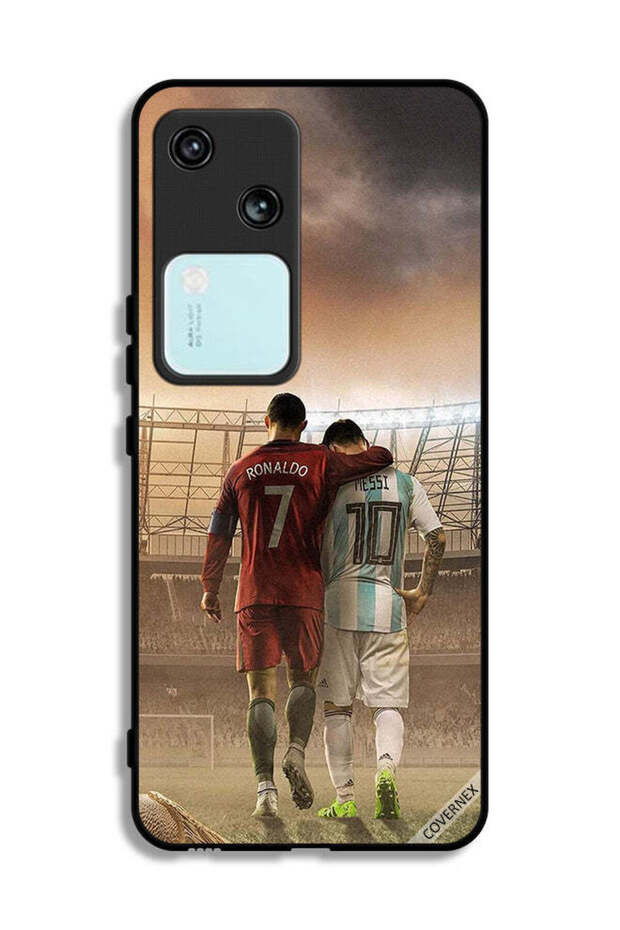 غطاء حماية لهاتف Vivo S18 5G ميسي وكريستيانو رونالدو