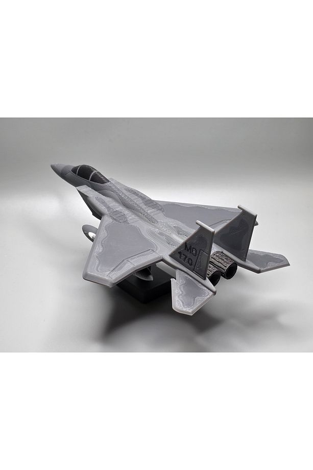 F-16 uçak kit kart maket (Gri) - 2