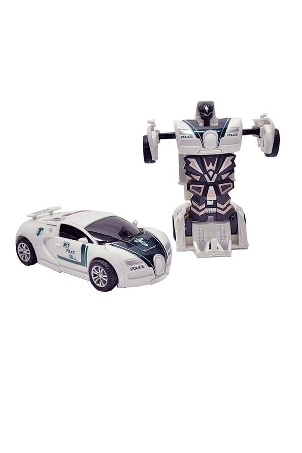 Otobot Polis Bugatti Transformers Robot Araba - 4