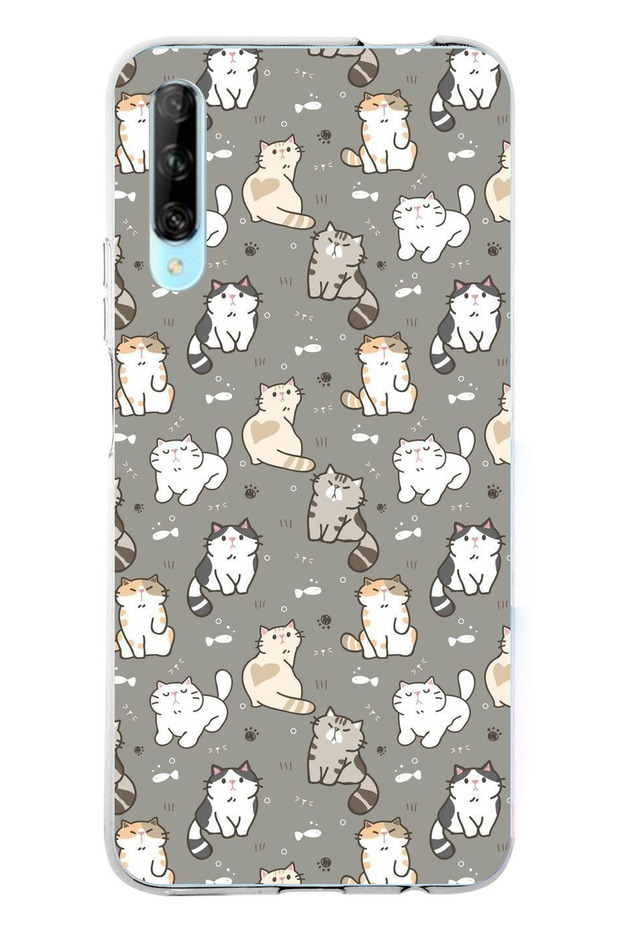 P Smart Pro Compatible Tiny Cute Cats Transparent Silicone Case