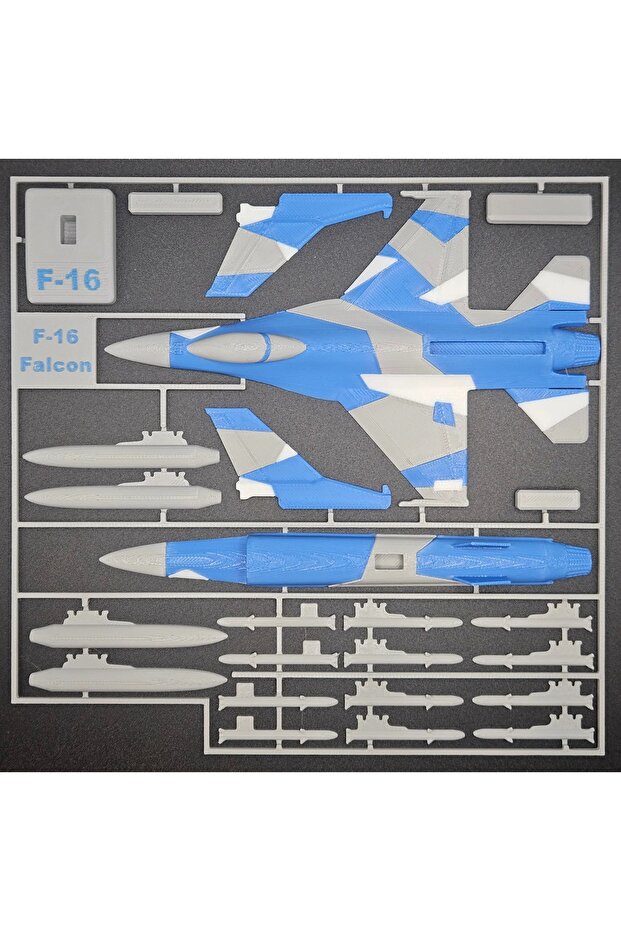 F-16 uçak kit kart maket - 3